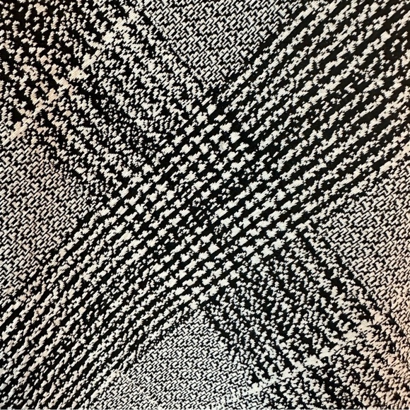 Calvin Klein Black and White Plaid A-Line Fit and Flare Short Sleeve Dress, 6 - Picture 9 of 10